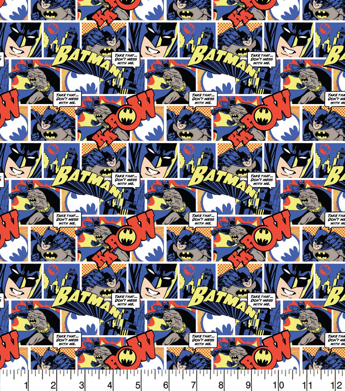 Batman Pop Comic Cotton Print Fabric