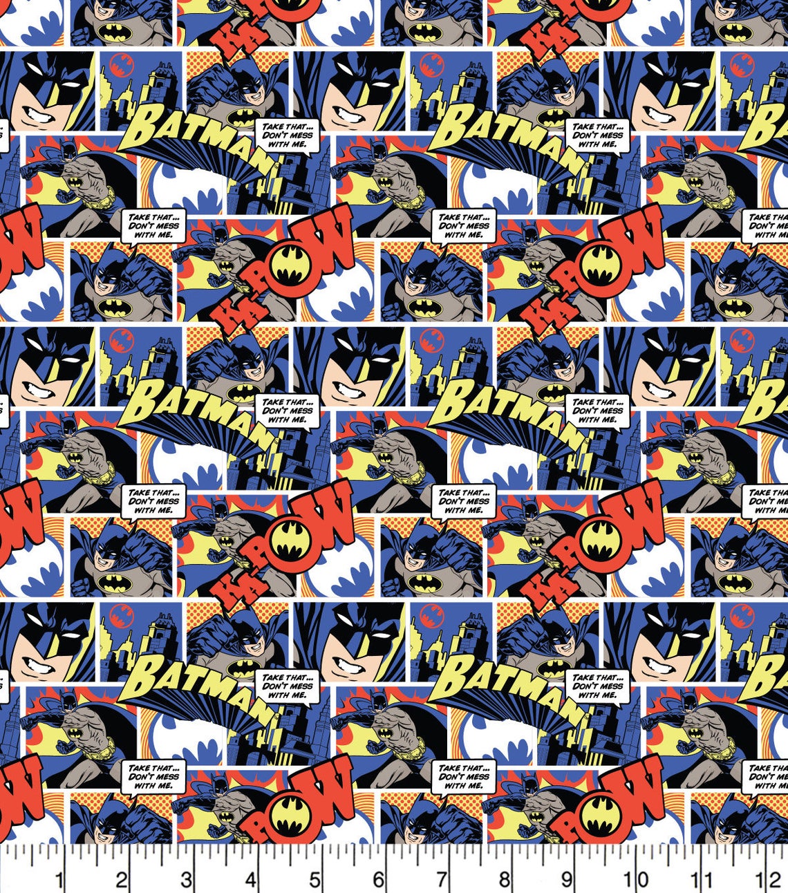 Batman Pop Comic Cotton Print Fabric