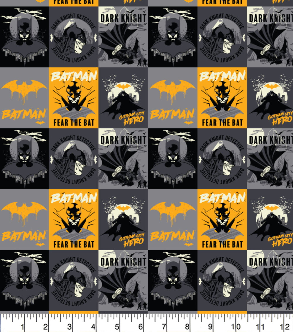 Batman Poster Collage 100% Cotton Fabric