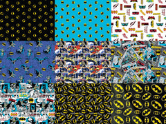 Camelot Batman DC Cotton Fabric Collection, 11 Different Prints