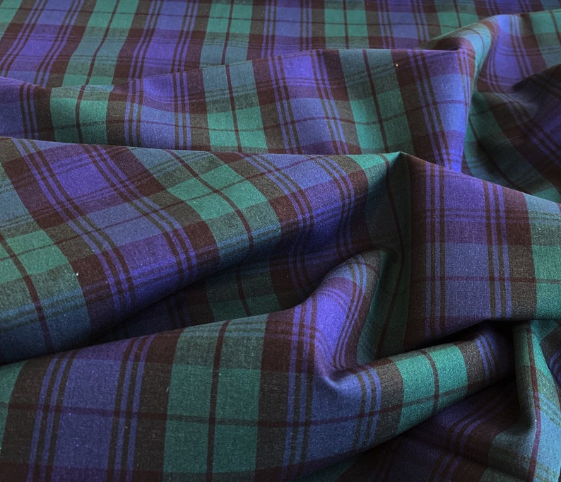 Tartan en coton tissé à plat - Royal Stewart/Blackwatch/Argyle