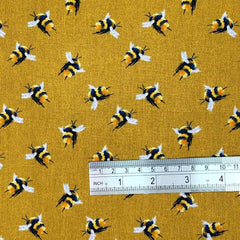 Crafty By Chatham Glyn Buzzy Bee Bumblebee Fabric, 100% Cotton