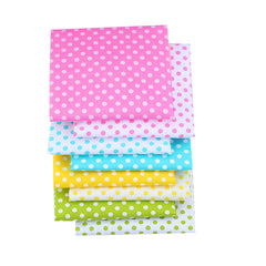 CraftsFabrics 8pcs Colourful Polka Dot Cotton Fat Quarters Bundle