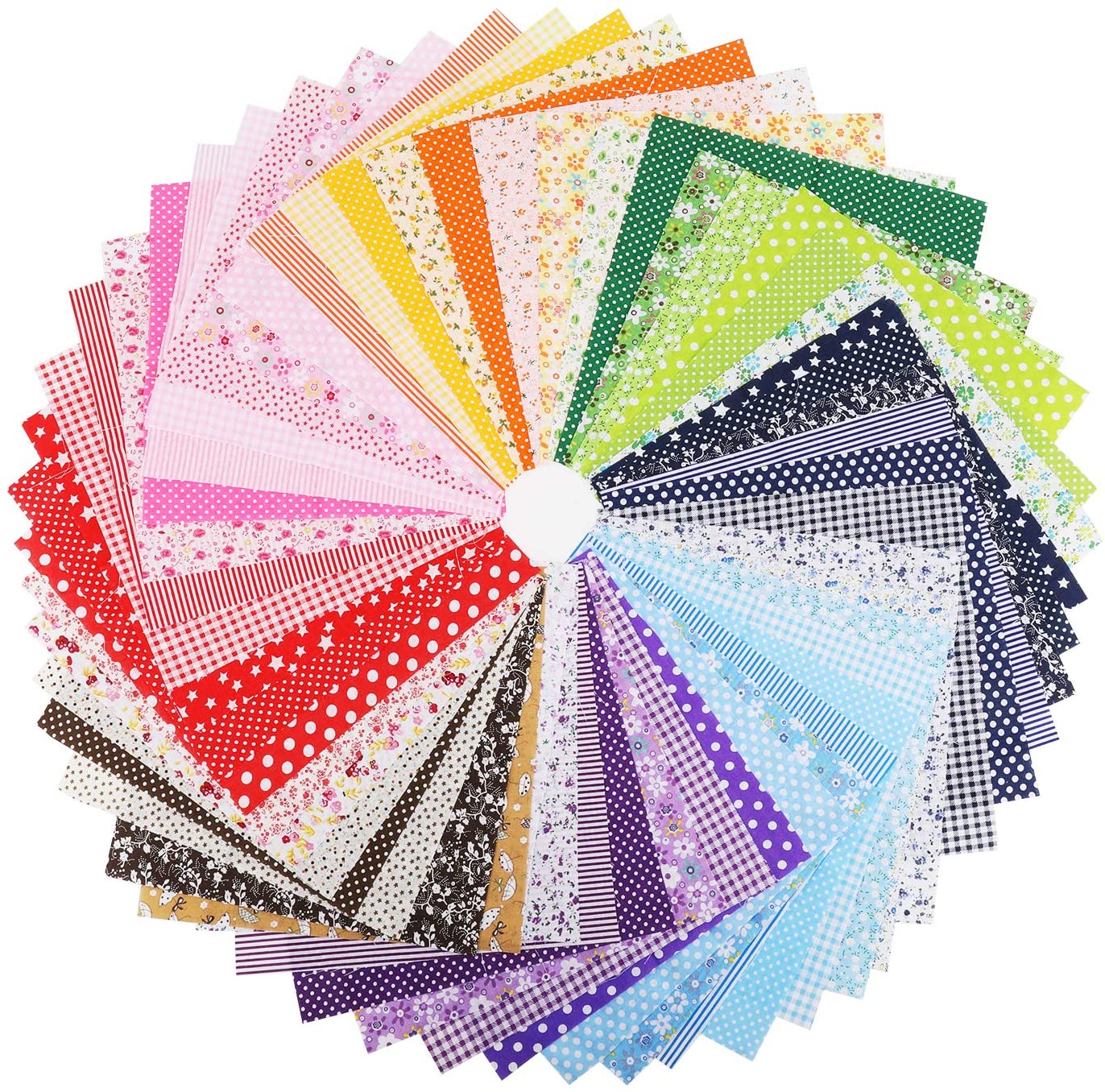 CraftsFabrics 56pcs Cotton Fat Quarters Bundle