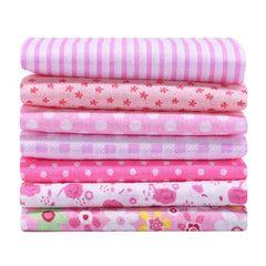 CraftFabrics 7pcs Pink Cotton Fat Quarters Bundle