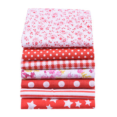 CraftFabrics 7pcs Red Cotton Fat Quarters Bundle