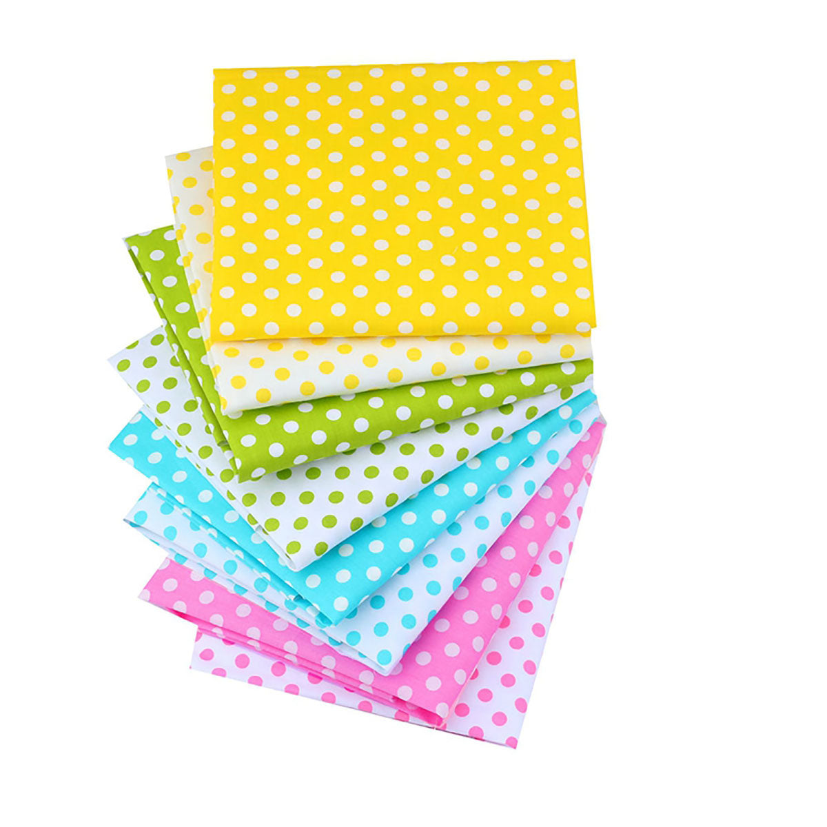  8pcs 40*50cm Colourful Polka Dot Cotton Fat Quarters Bundle