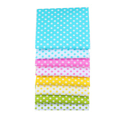 CraftsFabrics 8pcs Colourful Polka Dot Fat Quarters Bundle