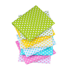 8pcs 40cmx50cm Colourful Polka Dot Printed Cotton Fat Quarters Bundle