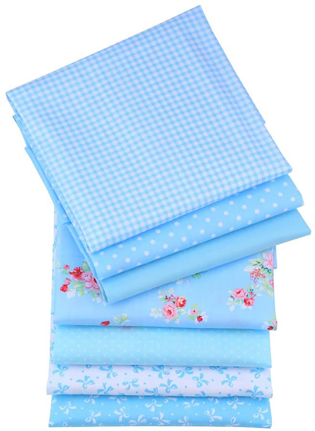 Blue and White Gingham Fat Quarters Bundle