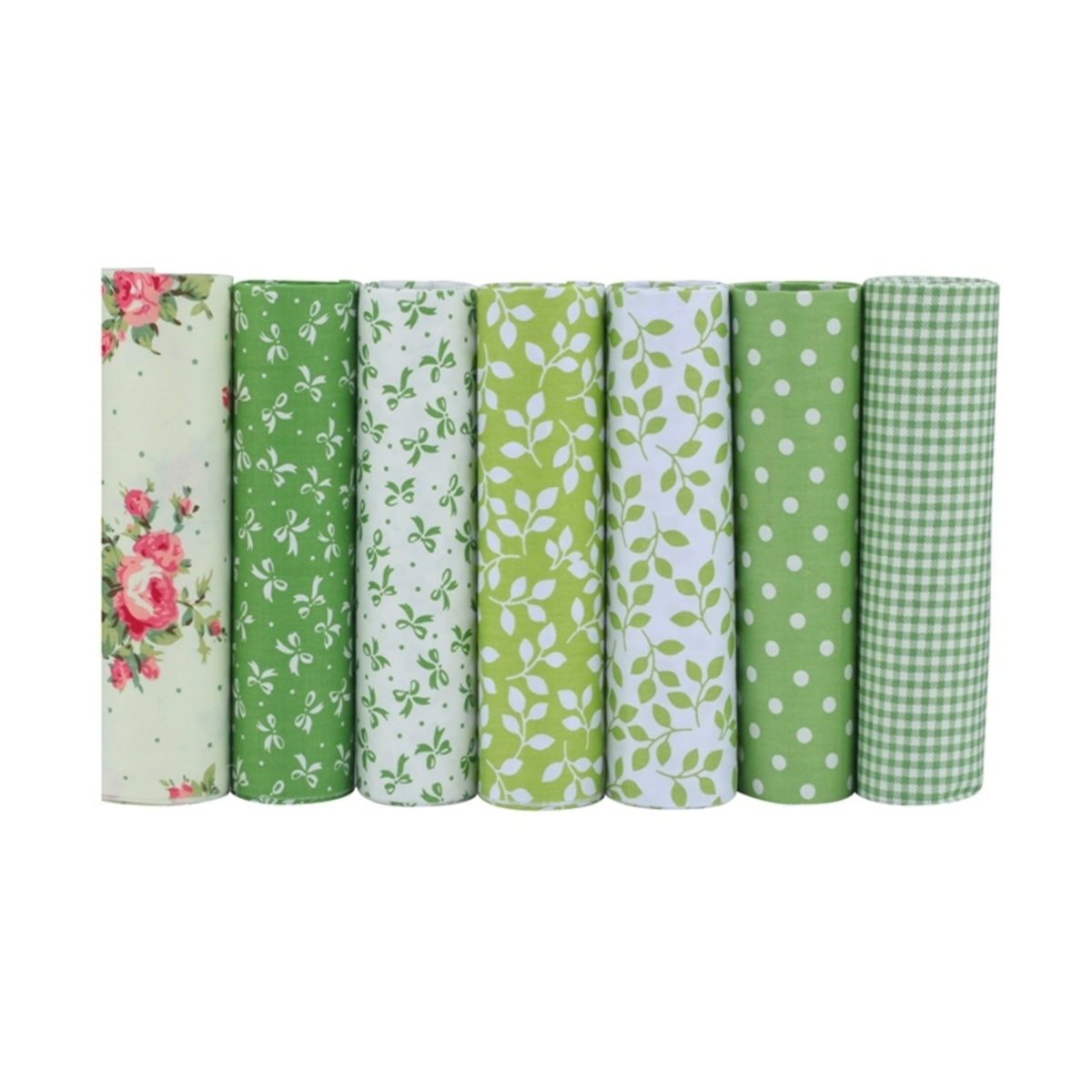 Green Printed Cotton Fat Quarters