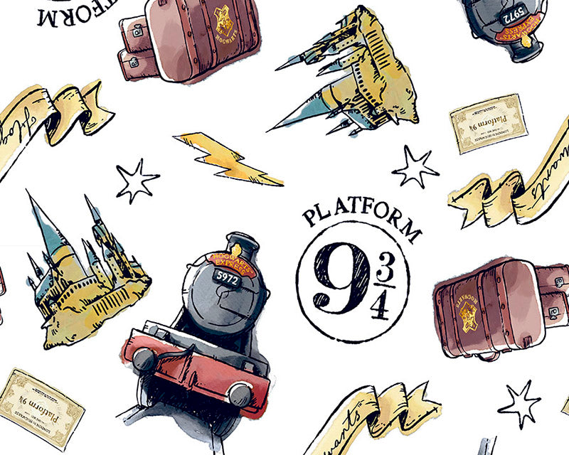 Little Johnny Harry Potter Platform 9 and 3/4 100% Cotton Fabric