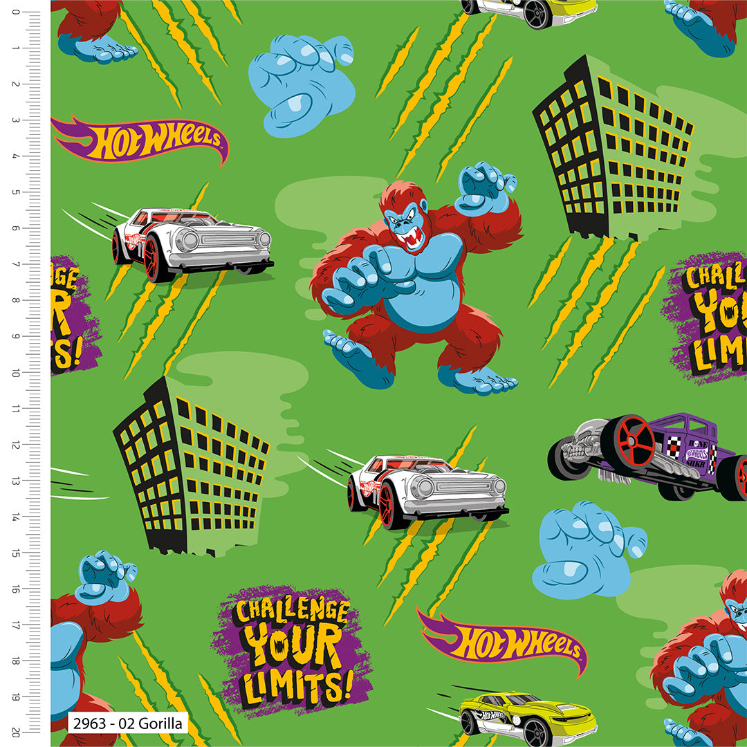 Creatures Hot Wheels Cotton Print Fabric (2963)