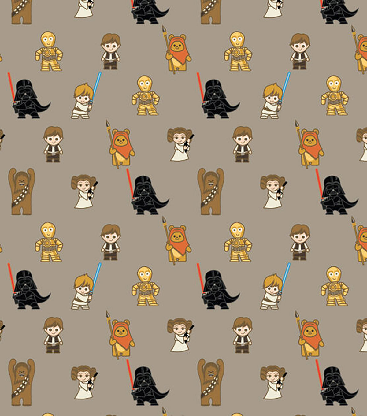 Star Wars Kawaii Characters Print, 100% Cotton Fabric, Taupe – CraftsFabrics star-wars-kawaii-characters-print-100-cotton-fabric-taupe-craftsfabrics