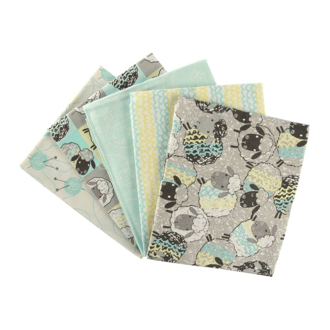 Farm Animals Sheep Cotton Fat Quarters 