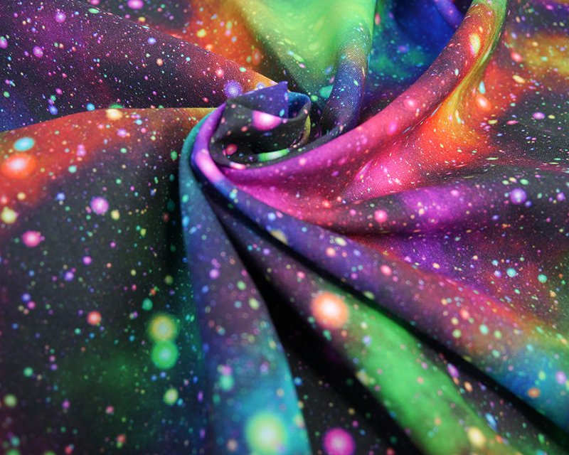 Rainbow Galaxy Cotton Fabric