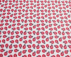 Watercolour Ladybird Cotton Fabric
