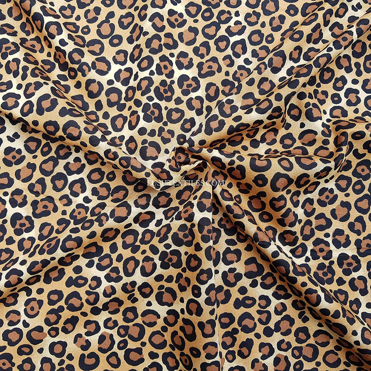 Rose & Hubble Leopard Print 100% Cotton Fabric, Peru Color