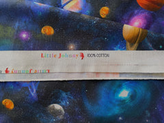 Little Johnny Universe Digital 100 % Cotton Fabric, Navy