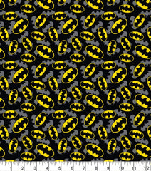 Batman Logo Overlay Cotton Print Fabric