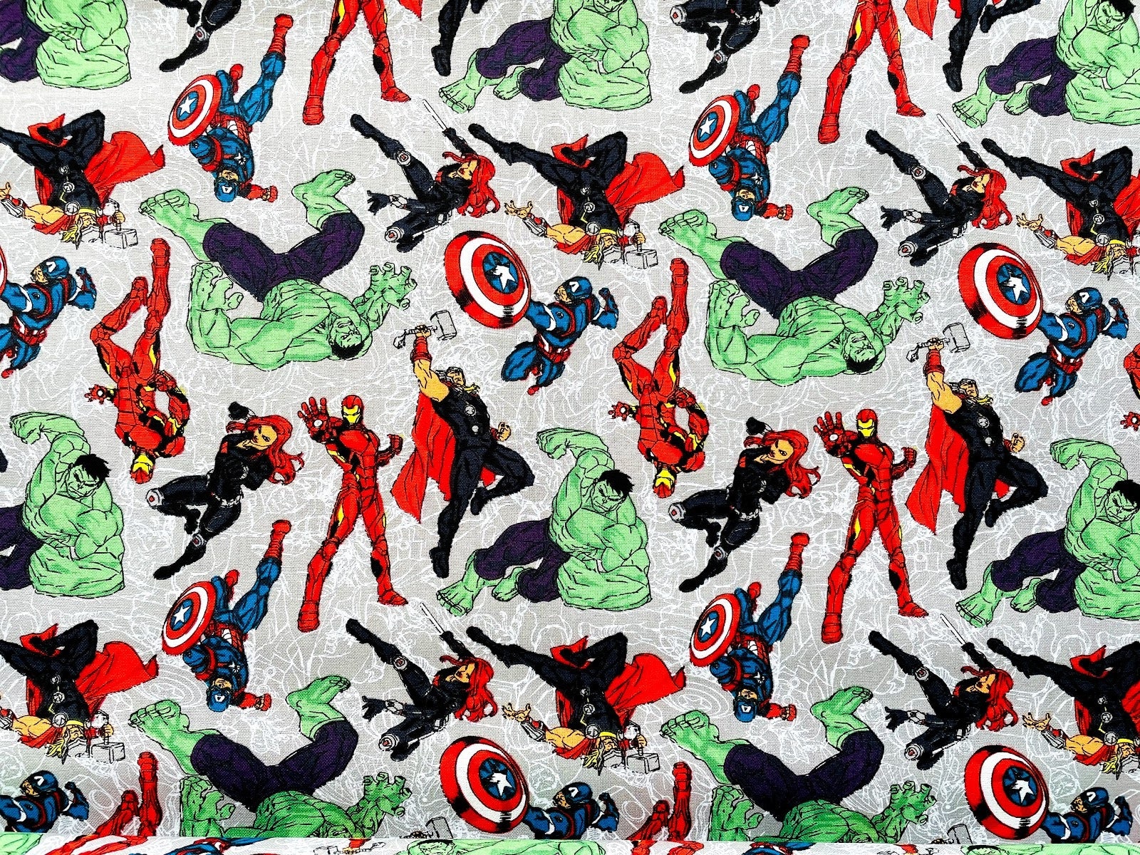 Marvel Heroes Cotton Print Fabric