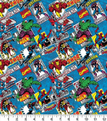 Marvel Comic Heroes Cotton Fabric