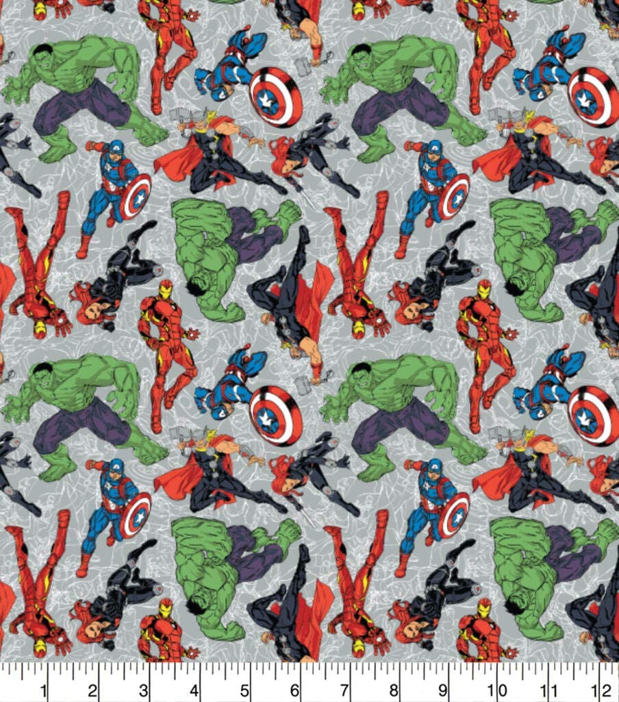 Marvel Heroes Cotton Fabric