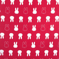 Miffy Silhouette Faces Pink Cotton Print Fabric