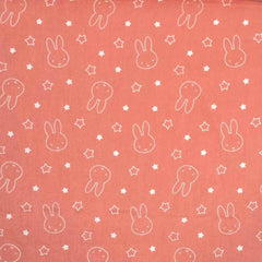 Miffy Stars Peach Cotton Print Fabric