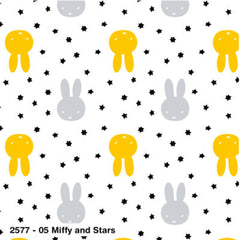Miffy and Stars Cotton Print Fabric