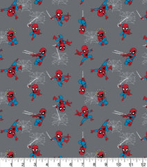 Marvel Spider-Man Mini Grey Fat Quarter Bundle Pack of 5