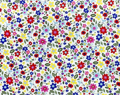 Rose & Hubble Bright Multi Coloured Ditsy Floral Cotton Poplin Fabric (CP0803 COL 2)