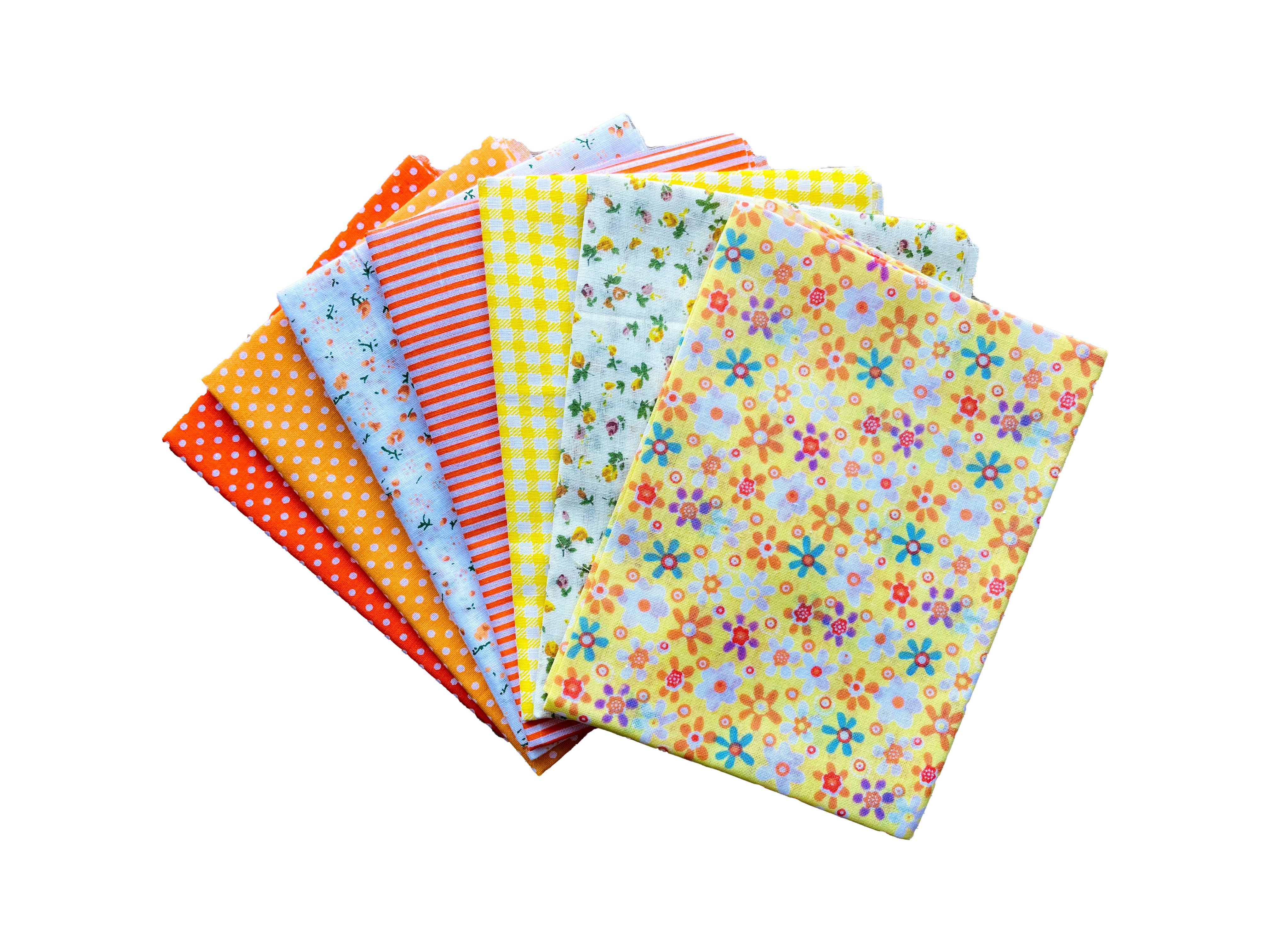 Orange Fat Quarters Bundle Pack Of 7