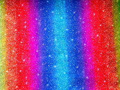 Rainbow Glitter Cotton Fabric By Little Johnny