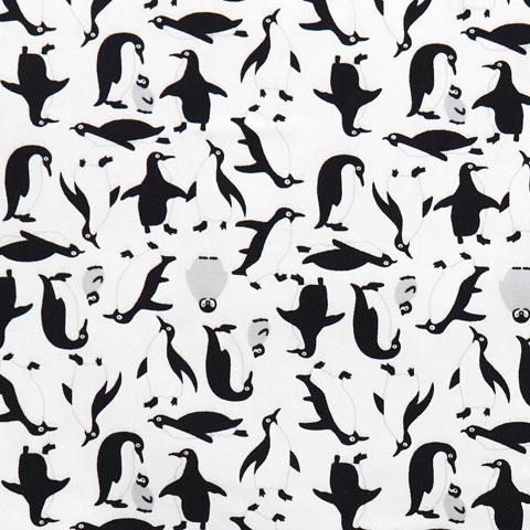 Rose & Hubble Penguin Print Fabric 100% Cotton Poplin Fabric