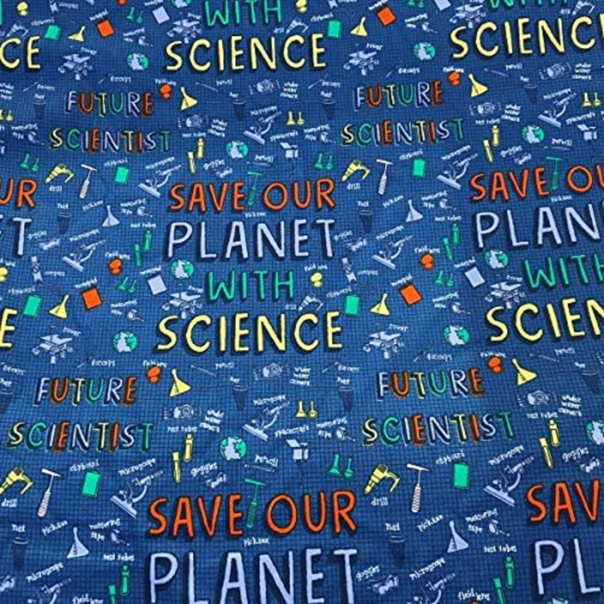 Save Our Planets Cotton Print Fabric  by Natural History Museum