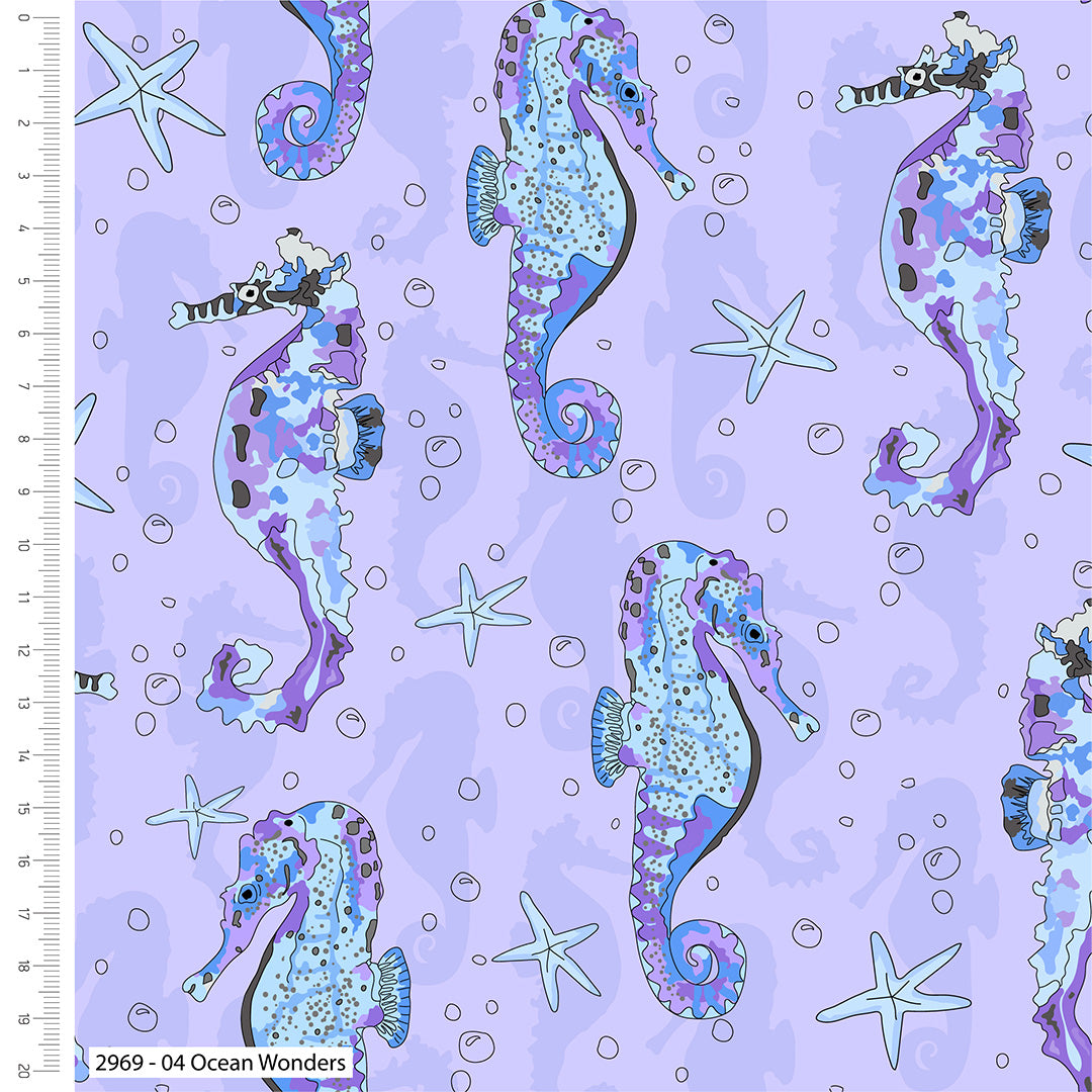 The Crafty Lass Sea in Colour Organic Cotton Print Fabric (2969-04)