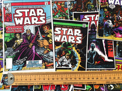 Star Wars Comic Book Print, 100% Cotton Fabric, Black