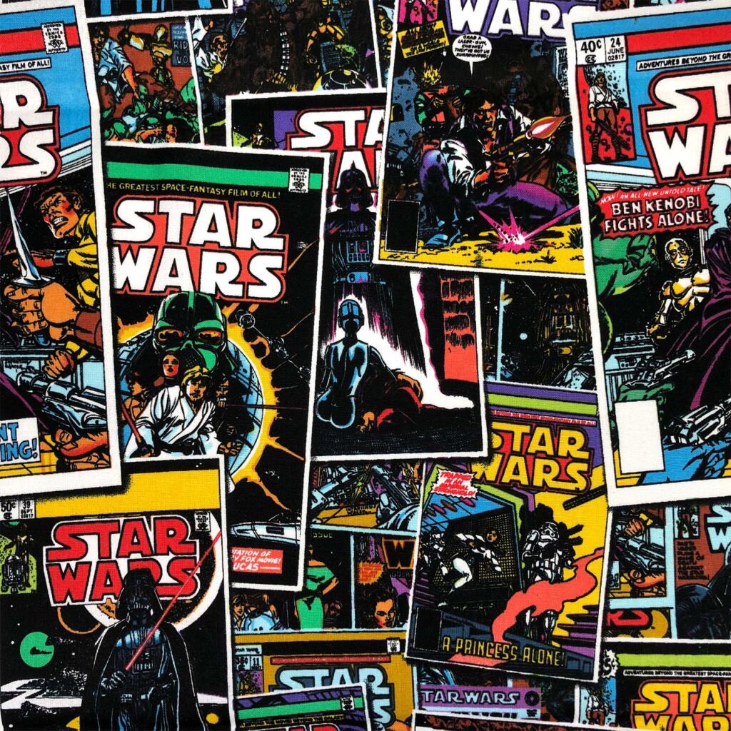 Star Wars Comic Book Cotton Print Fabric 