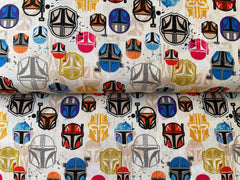 Star Wars – The Mandalorian - Helmets, 100% Cotton Fabric, Multi