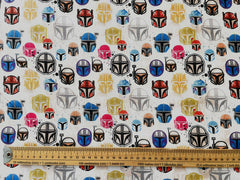 Star Wars – The Mandalorian - Helmets, 100% Cotton Fabric, Multi