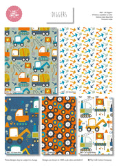 Diggers Cotton Fat Quarters Pack of 5