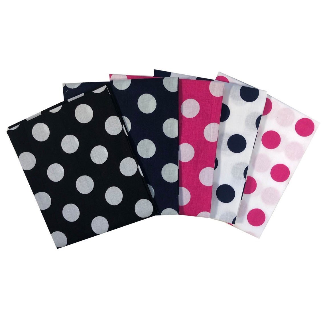 Large Spots Fat Quarters, Pack of 5, Multi