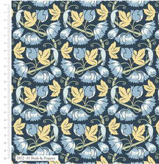 Voysey Birds in Nature Fabric by the V&A 100% Cotton (2872)