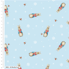 Beatrix Potter Peter Rabbit Woolly Scarf Christmas Traditions Cotton Craft Fabric
