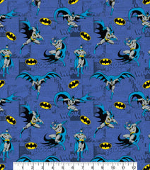 Camelot Batman DC Comics Blue 100% Cotton Fabric