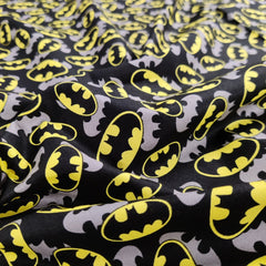 Cotton Quilt Fabric Batman Logo Toss Black Yellow Pre Cut Yards - AUNTIE  CHRIS QUILT FABRIC. COM