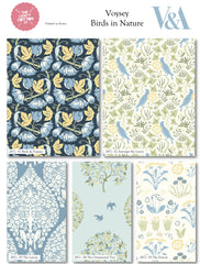 Voysey Birds in Nature Fabric by the V&A 100% Cotton (2872)