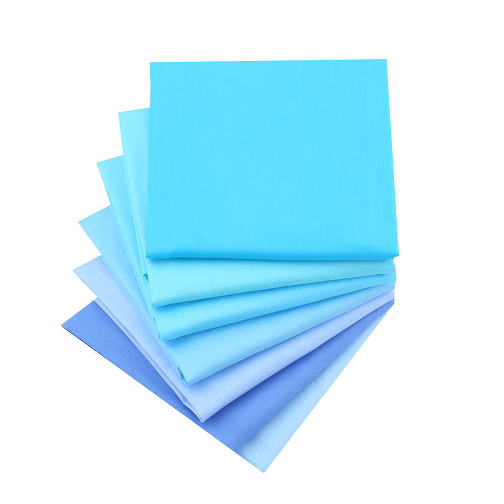 CraftsFabrics 7 Stück/Los (16'' x 20'') Unifarbene, feste Fat Quarters-Bündel, 100 % Baumwolle