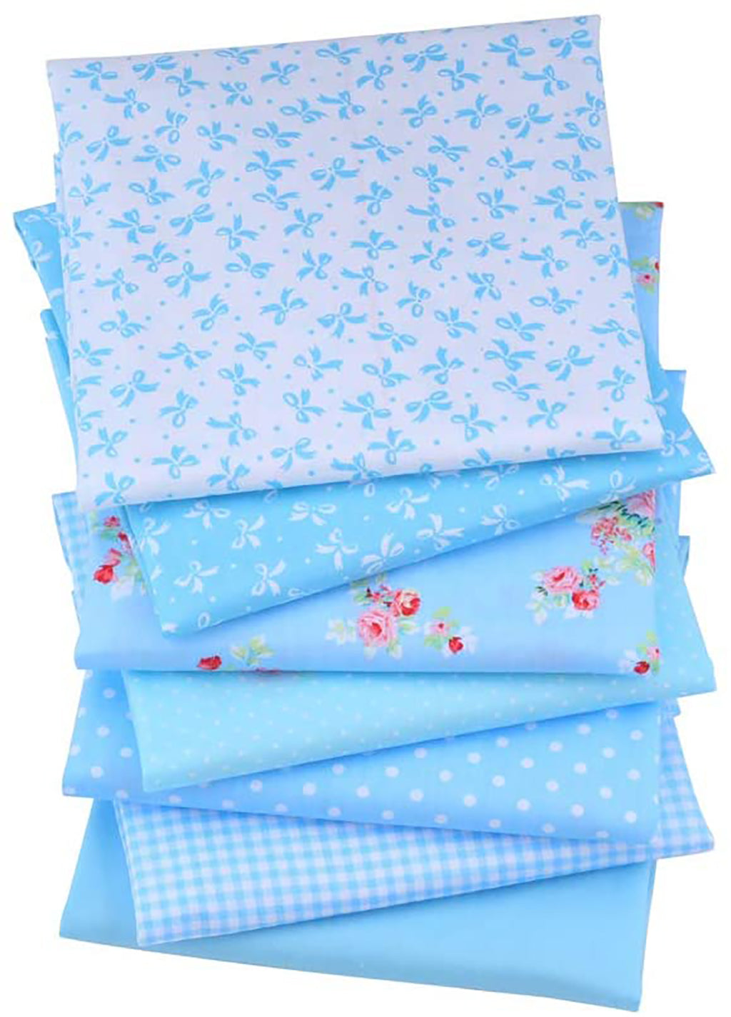 Blue and White Bow Knot Fat Quarters Bundle